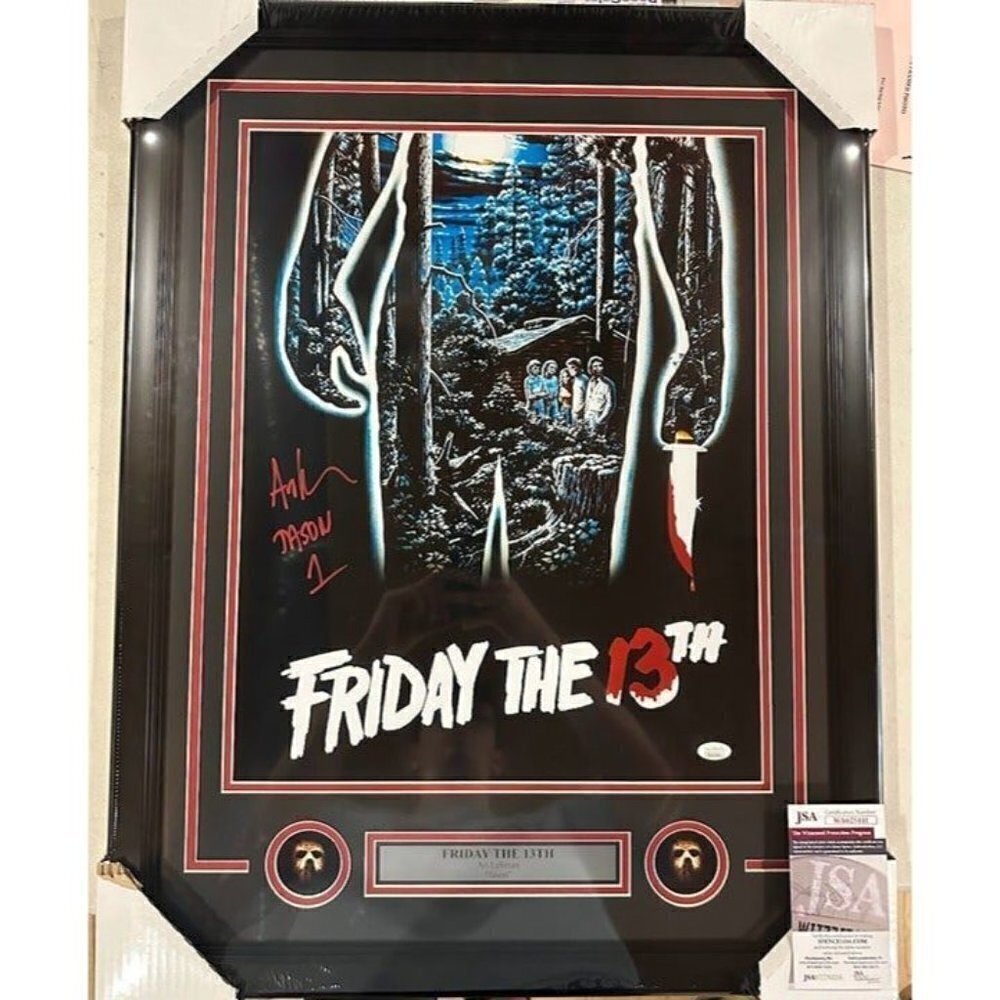Ari Lehman signed autographed Friday the 13th 16x20 movie poster framed JSA - Picture 1 of 6